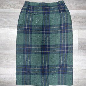 Vintage Plaid Wool Skirt